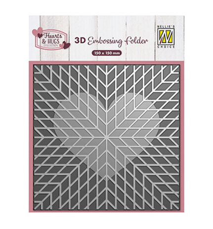 Nellie Snellen 3D Embossing Folder Geo Heart (EF3D0102) Nellie Snellen 3D Embossing Folder Geo Heart (EF3D0102)