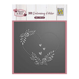 Nellie Snellen 3D Embossing Folder Flower Heart (EF3D0104)*