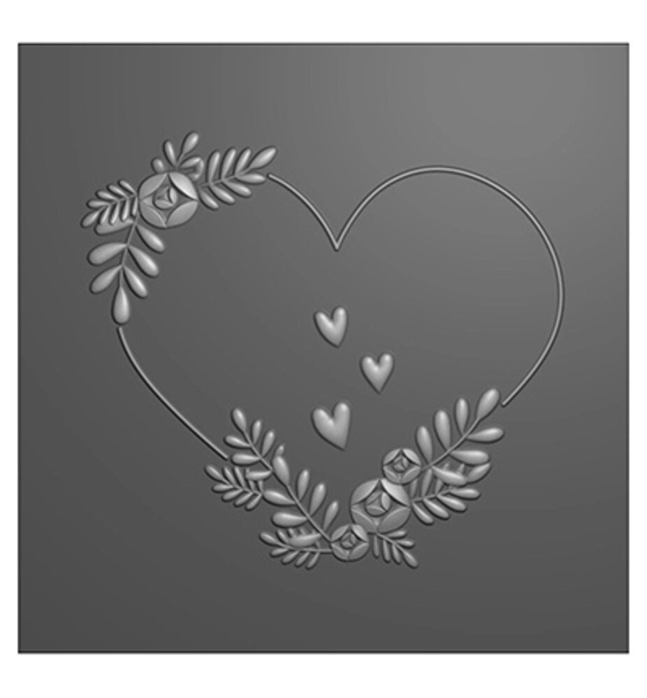 Nellie Snellen 3D Embossing Folder Flower Heart (EF3D0104) Nellie Snellen 3D Embossing Folder Flower Heart (EF3D0104)