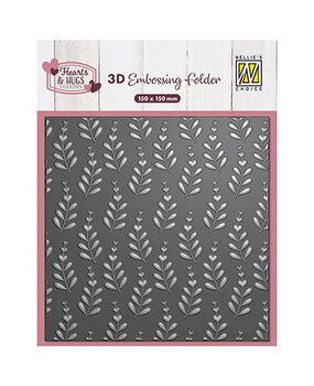Nellie Snellen 3D Embossing Folder Heart Branches (EF3D0105) Nellie Snellen 3D Embossing Folder Heart Branches (EF3D0105)