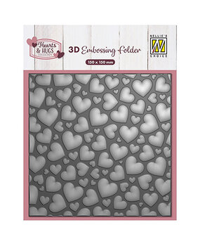 Nellie Snellen 3D Embossing Folder Pop Up Hearts (EF3D0106) Nellie Snellen 3D Embossing Folder Pop Up Hearts (EF3D0106)