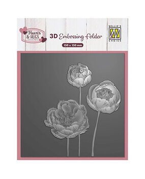 Nellie Snellen 3D Embossing Folder Flowers (EF3D0108) Nellie Snellen 3D Embossing Folder Flowers (EF3D0108)