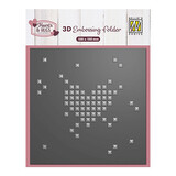 Nellie Snellen 3D Embossing Folder Pixel Heart (EF3D0109)*