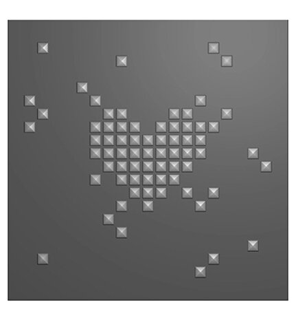 Nellie Snellen 3D Embossing Folder Pixel Heart (EF3D0109) Nellie Snellen 3D Embossing Folder Pixel Heart (EF3D0109)
