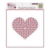 Nellie Snellen Masking Stencil Geo Heart (MMS4K-079)*