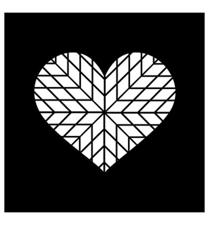 Nellie Snellen Masking Stencil Geo Heart (MMS4K-079) Nellie Snellen Masking Stencil Geo Heart (MMS4K-079)