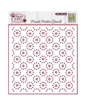 Nellie Snellen Masking Stencil Hearts & Dots (MMS4K-080) Nellie Snellen Masking Stencil Hearts & Dots (MMS4K-080)