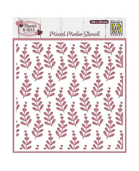 Nellie Snellen Masking Stencil Heart Branches (MMS4K-081) Nellie Snellen Masking Stencil Heart Branches (MMS4K-081)
