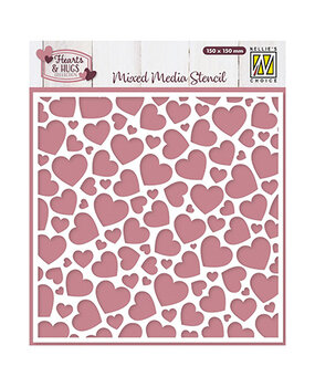 Nellie Snellen Masking Stencil Pop Up Hearts (MMS4K-082) Nellie Snellen Masking Stencil Pop Up Hearts (MMS4K-082)