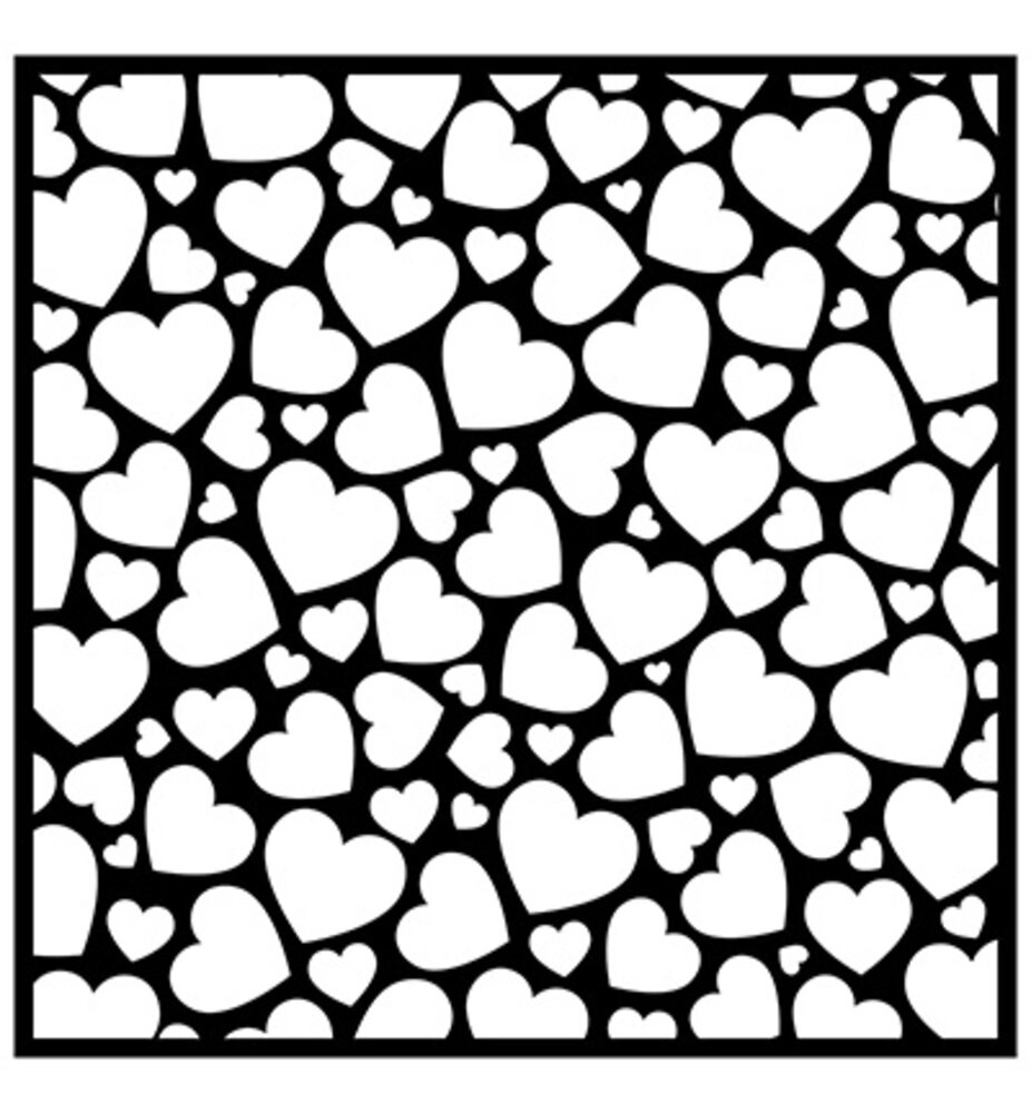 Nellie Snellen Masking Stencil Pop Up Hearts (MMS4K-082)