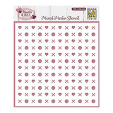 Nellie Snellen Masking Stencil Hugs & Kisses (MMS4K-083)