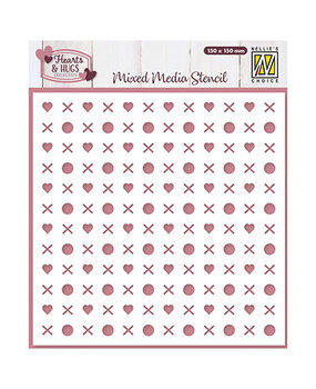 Nellie Snellen Masking Stencil Hugs & Kisses (MMS4K-083) Nellie Snellen Masking Stencil Hugs & Kisses (MMS4K-083)