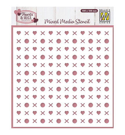 Nellie Snellen Masking Stencil Hugs & Kisses (MMS4K-083) Nellie Snellen Masking Stencil Hugs & Kisses (MMS4K-083)