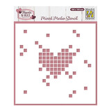 Nellie Snellen Masking Stencil Pixel Heart (MMS4K-084)*
