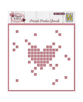 Nellie Snellen Masking Stencil Pixel Heart (MMS4K-084)*