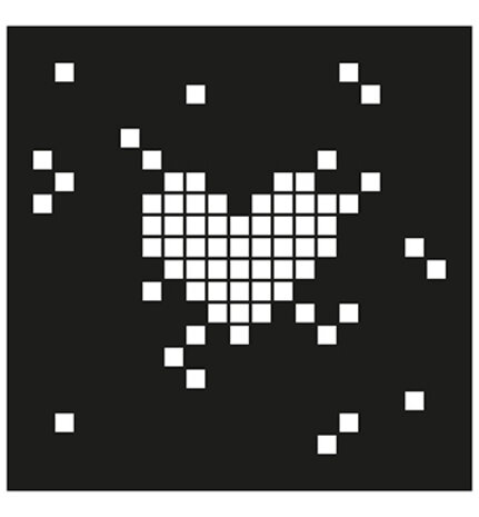 Nellie Snellen Masking Stencil Pixel Heart (MMS4K-084)