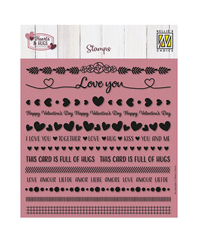 Nellie Snellen Clear Stamps Strips Love & Hugs (NSCS023)* Nellie Snellen Clear Stamps Strips Love & Hugs (NSCS023)*