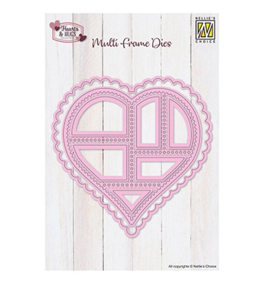 Nellie Snellen Multi Frame Dies Postal Stamps Heart (MFD168) Nellie Snellen Multi Frame Dies Postal Stamps Heart (MFD168)