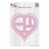 Nellie Snellen Multi Frame Dies Postal Stamps Heart (MFD168)