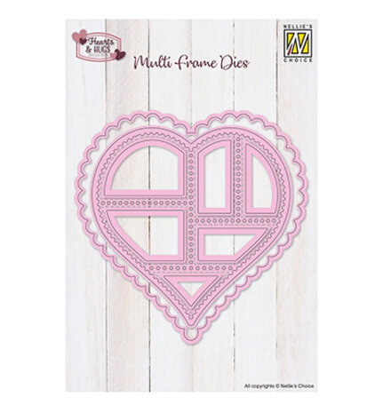 Nellie Snellen Multi Frame Dies Postal Stamps Heart (MFD168) Nellie Snellen Multi Frame Dies Postal Stamps Heart (MFD168)