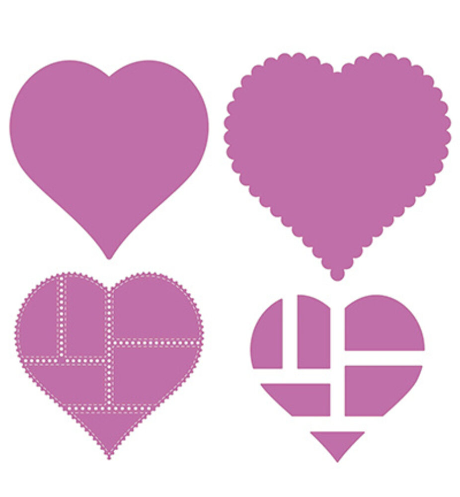 Nellie Snellen Multi Frame Dies Postal Stamps Heart (MFD168) Nellie Snellen Multi Frame Dies Postal Stamps Heart (MFD168)