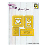Nellie Snellen Shape Dies Postal Stamps with Hearts (SD334)