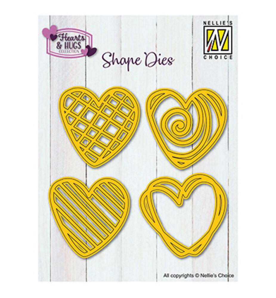 Nellie Snellen Shape Dies Doodle Hearts (SD336)