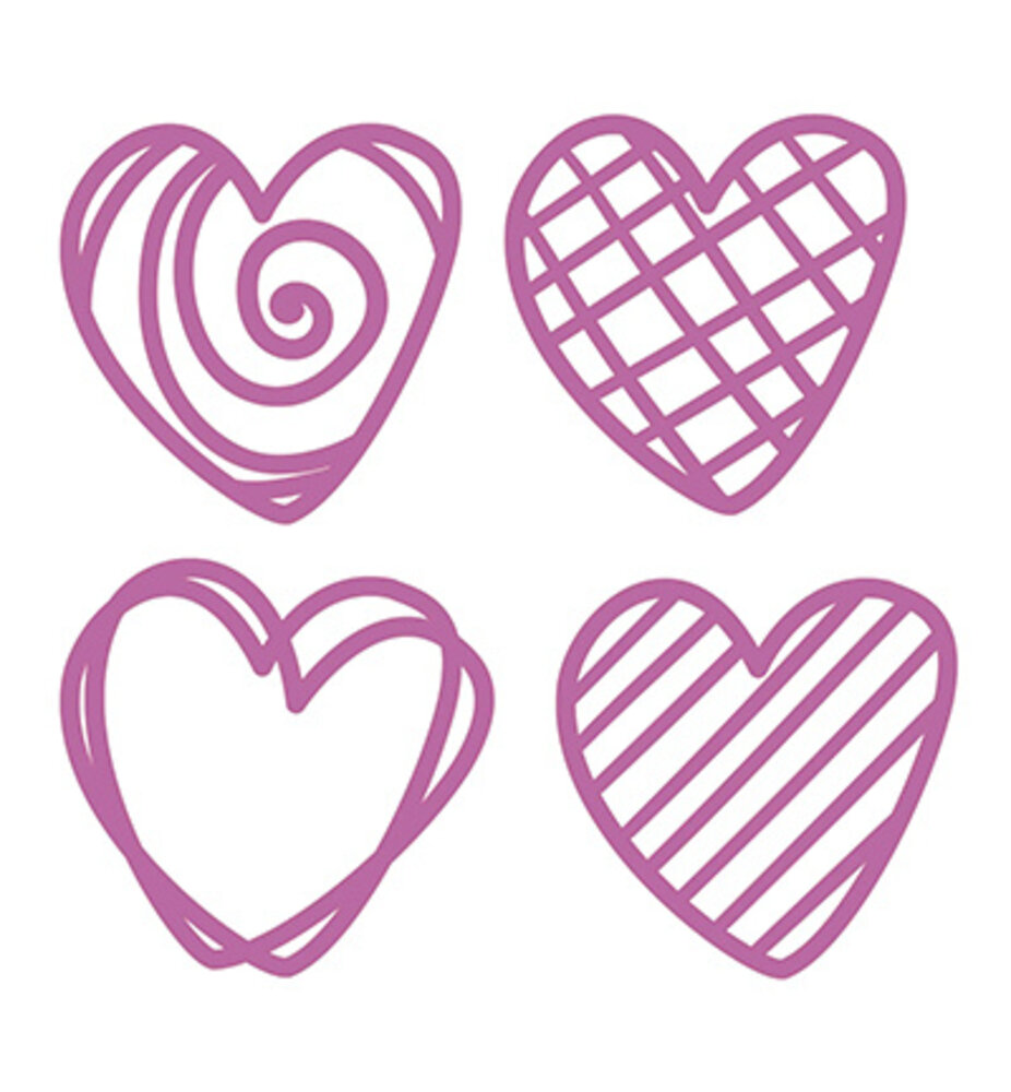 Nellie Snellen Shape Dies Doodle Hearts (SD336)
