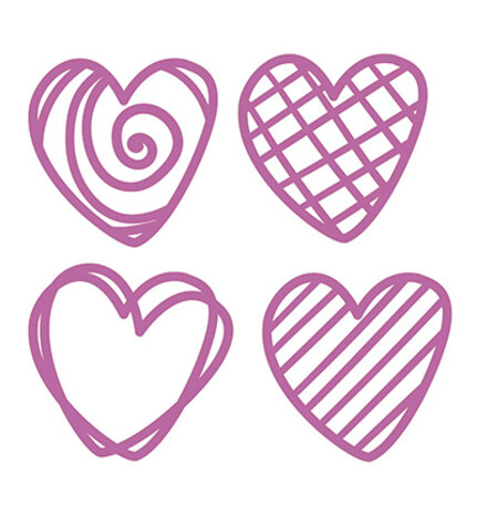 Nellie Snellen Shape Dies Doodle Hearts (SD336)
