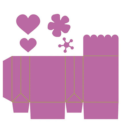 Nellie Snellen Shape Dies Paperbag with Hearts (SD337) Nellie Snellen Shape Dies Paperbag with Hearts (SD337)