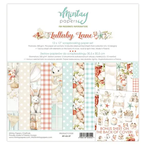 Mintay Lullaby Lane 12x12 Inch Paper Pad (MT-LUL-07) Mintay Lullaby Lane 12x12 Inch Paper Pad (MT-LUL-07)