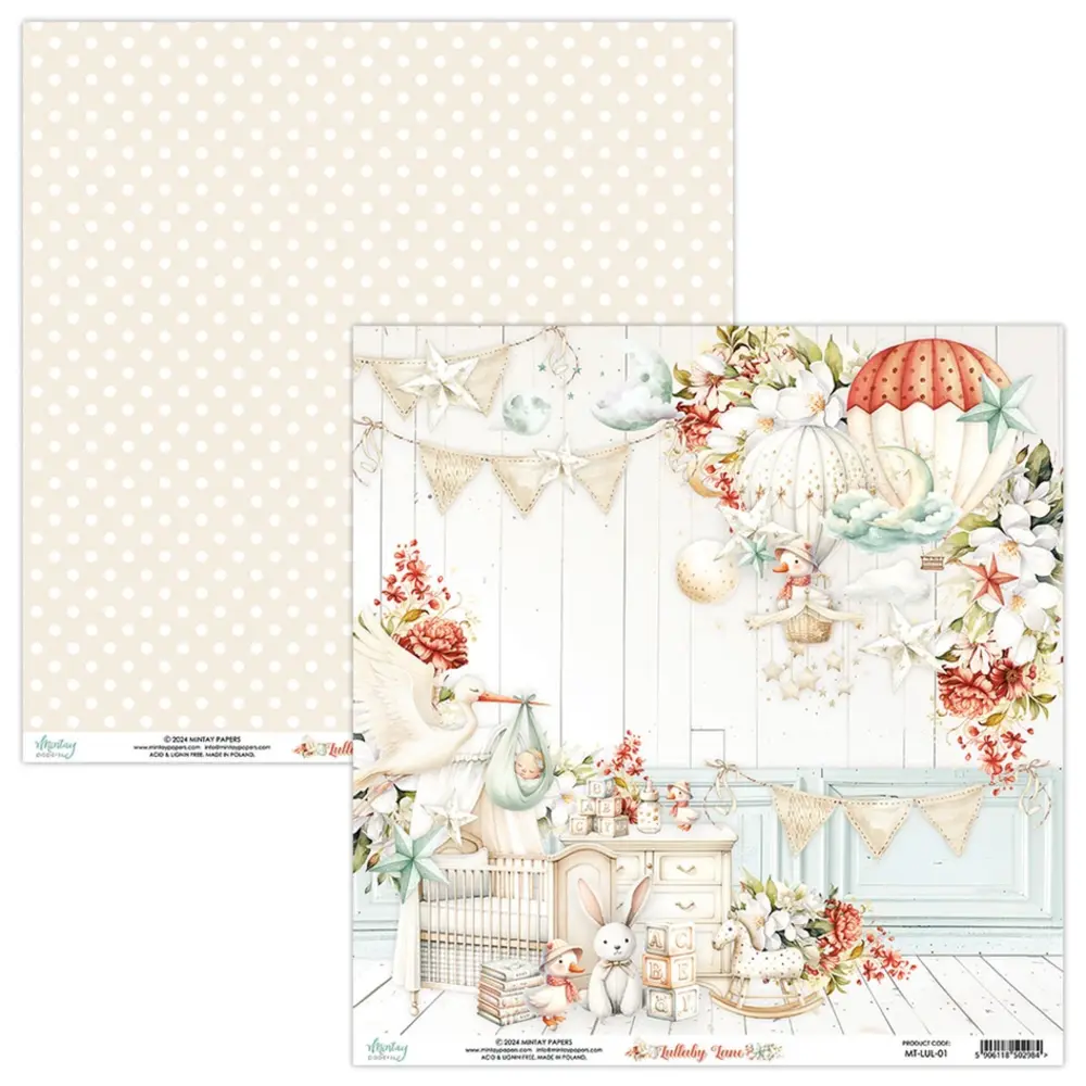 Mintay Lullaby Lane 12x12 Inch Paper Pad (MT-LUL-07) Mintay Lullaby Lane 12x12 Inch Paper Pad (MT-LUL-07)