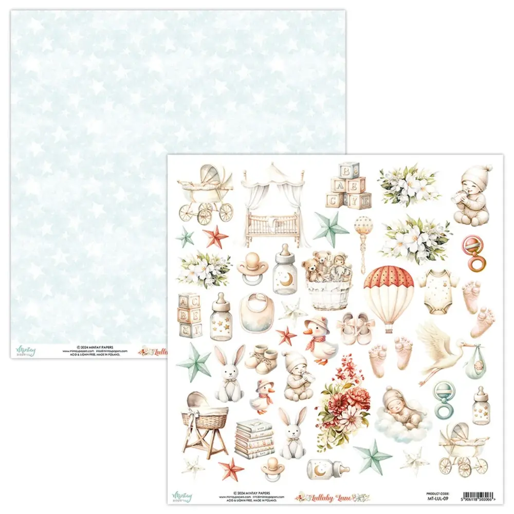 Mintay Lullaby Lane 12x12 Inch Paper Pad (MT-LUL-07) Mintay Lullaby Lane 12x12 Inch Paper Pad (MT-LUL-07)
