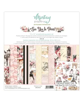 Mintay See You In Paris 12x12 Inch Paper Pad (MT-SYP-07)
