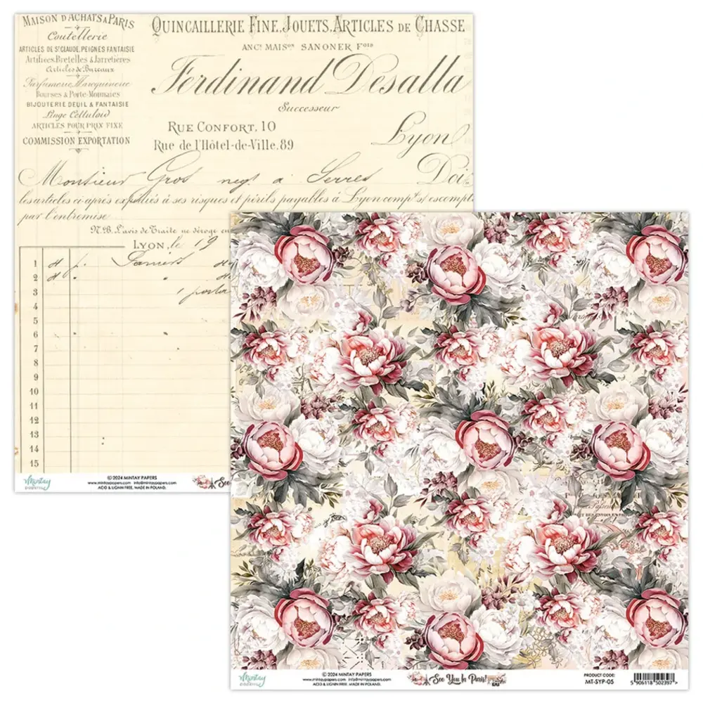 Mintay See You In Paris 6x6 Inch Paper Pad (MT-SYP-08) Mintay See You In Paris 6x6 Inch Paper Pad (MT-SYP-08)