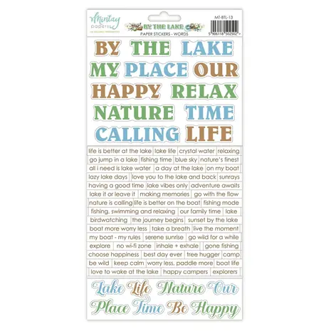 Mintay By The Lake 6x12 Inch Paper Stickers Words (MT-BTL-13) Mintay By The Lake 6x12 Inch Paper Stickers Words (MT-BTL-13)