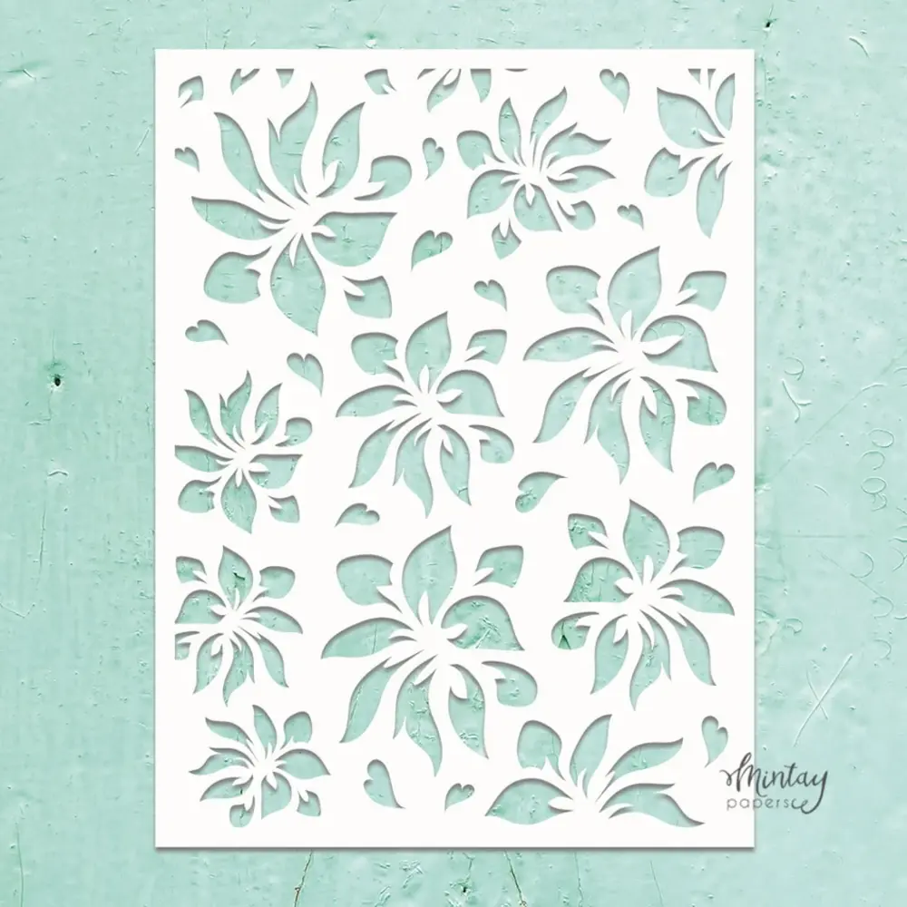 Mintay Kreativa Stencil 6x8 Inch Hibiscus (MTK-STEN-46) Mintay Kreativa Stencil 6x8 Inch Hibiscus (MTK-STEN-46)