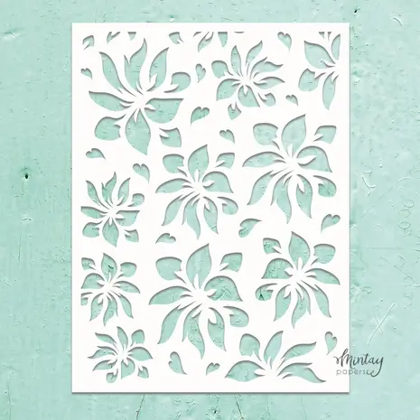Mintay Kreativa Stencil 6x8 Inch Hibiscus (MTK-STEN-46) Mintay Kreativa Stencil 6x8 Inch Hibiscus (MTK-STEN-46)