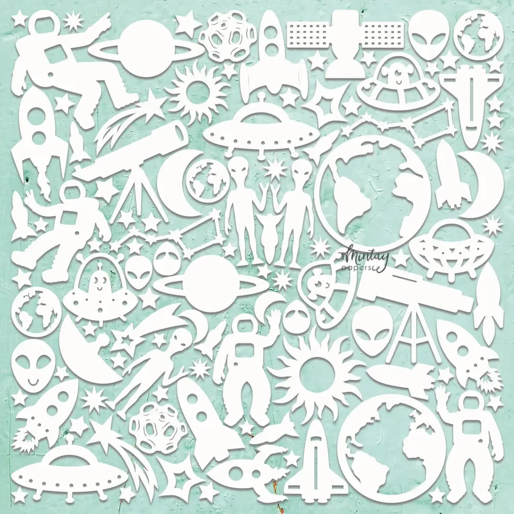 Mintay Chippies 12x12 Inch Cosmos (MT-CHIP2-D89) Mintay Chippies 12x12 Inch Cosmos (MT-CHIP2-D89)