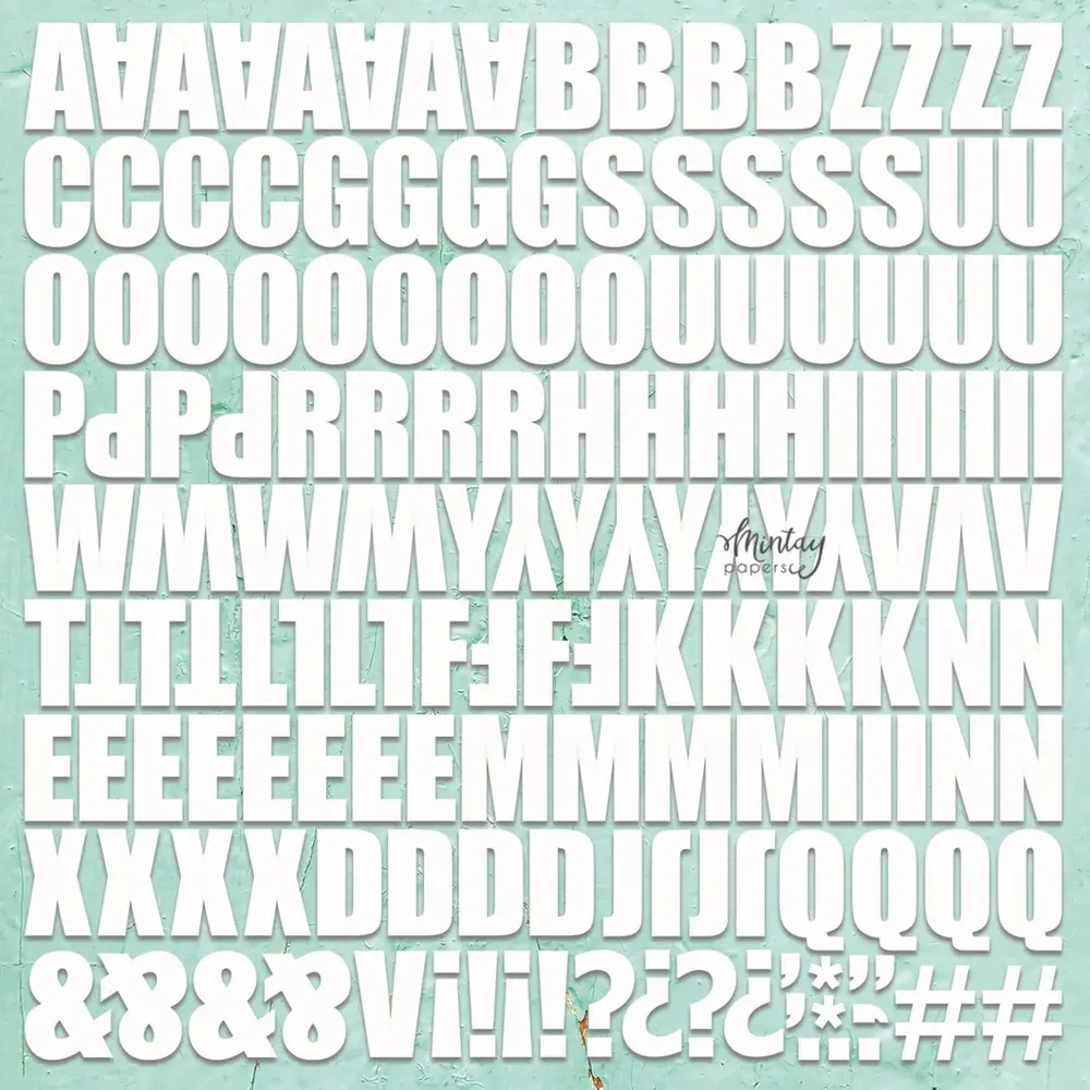 Mintay Chippies 12x12 Inch Monograms 2 (MT-CHIP2-D94)