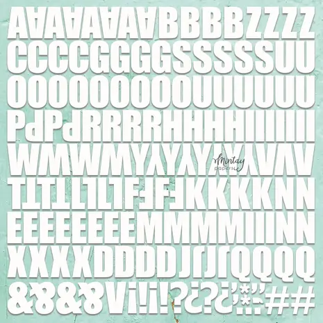 Mintay Chippies 12x12 Inch Monograms 2 (MT-CHIP2-D94)