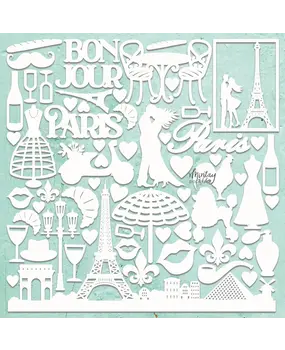 Mintay Chippies 12x12 Inch Paris (MT-CHIP2-D95) Mintay Chippies 12x12 Inch Paris (MT-CHIP2-D95)