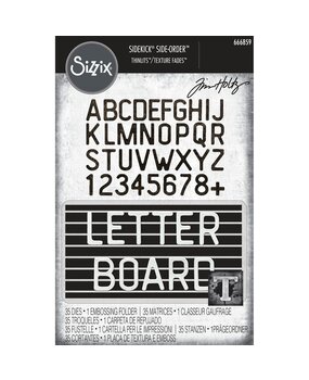 Sizzix Sidekick Embossing Folder & Thinlit Set Vault Side Order Letterboard (666859) Sizzix Sidekick Embossing Folder & Thinlit Set Vault Side Order Letterboard (666859)