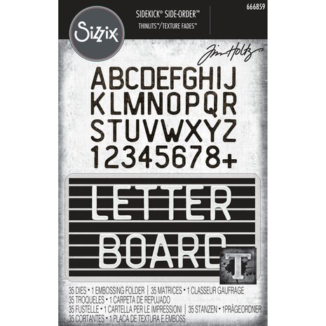 Sizzix Sidekick Embossing Folder & Thinlit Set Vault Side Order Letterboard (666859) Sizzix Sidekick Embossing Folder & Thinlit Set Vault Side Order Letterboard (666859)