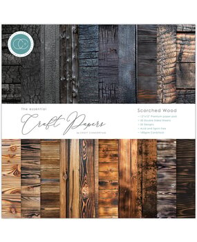 Craft Consortium Essential Craft Papers 12x12 Inch Paper Pad Scorched Wood (CCEPAD034) Craft Consortium Essential Craft Papers 12x12 Inch Paper Pad Scorched Wood (CCEPAD034)