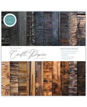 Craft Consortium Essential Craft Papers 6x6 Inch Paper Pad Scorched Wood (CCEPAD034B)
