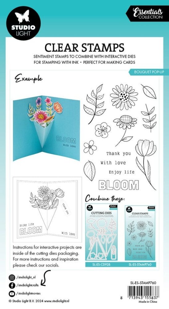 Studio Light Essentials Clear Stamps Bouquet Pop-Up (SL-ES-STAMP760) Studio Light Essentials Clear Stamps Bouquet Pop-Up (SL-ES-STAMP760)