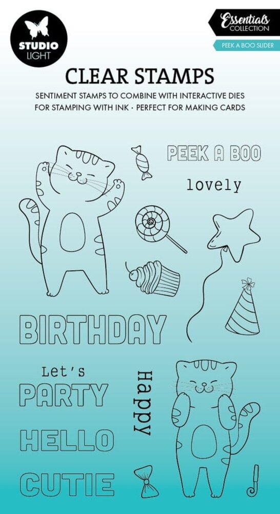 Studio Light Essentials Clear Stamps Peek A Boo Slider (SL-ES-STAMP761) Studio Light Essentials Clear Stamps Peek A Boo Slider (SL-ES-STAMP761)