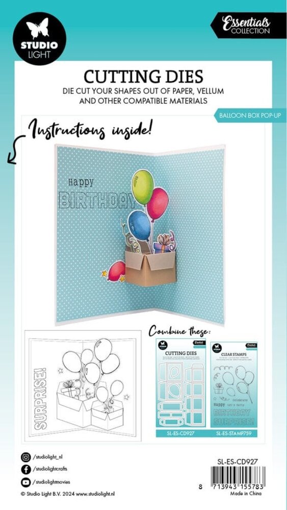 Studio Light Essentials Snijmal Balloon Box Pop-Up (SL-ES-CD927) Studio Light Essentials Snijmal Balloon Box Pop-Up (SL-ES-CD927)