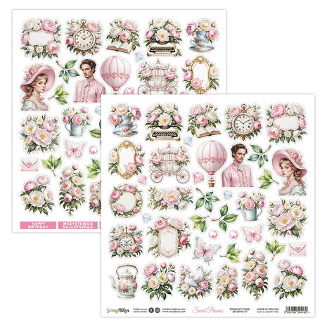 ScrapBoys Sweet Peonies 12x12 Inch Paper Pad (SB-SWPE-08) ScrapBoys Sweet Peonies 12x12 Inch Paper Pad (SB-SWPE-08)